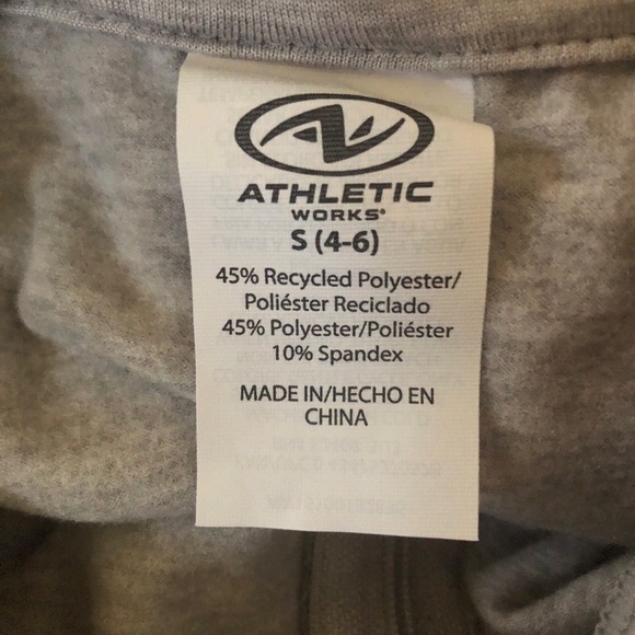 ATHLETIC WORKS Womens Zipped Front Hoodie Size Small 4-6 Front Pockets Gray New - Picture 7 of 8